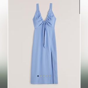 Abercrombie cinched neck slip midi dress